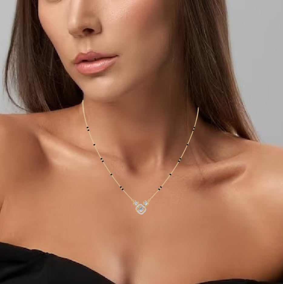 Solitary Silver Mangalsutra