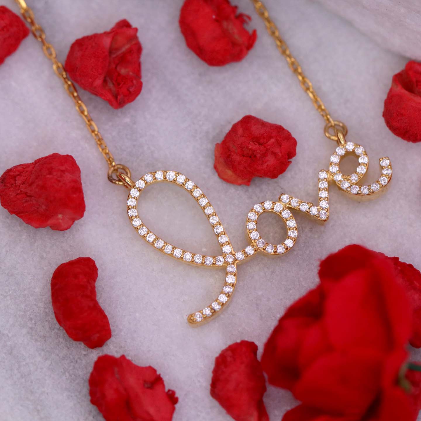 Love Silver Pendant Necklace