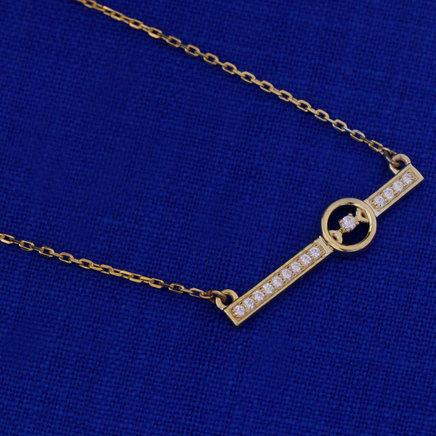 Silver Bar Pendant Necklace