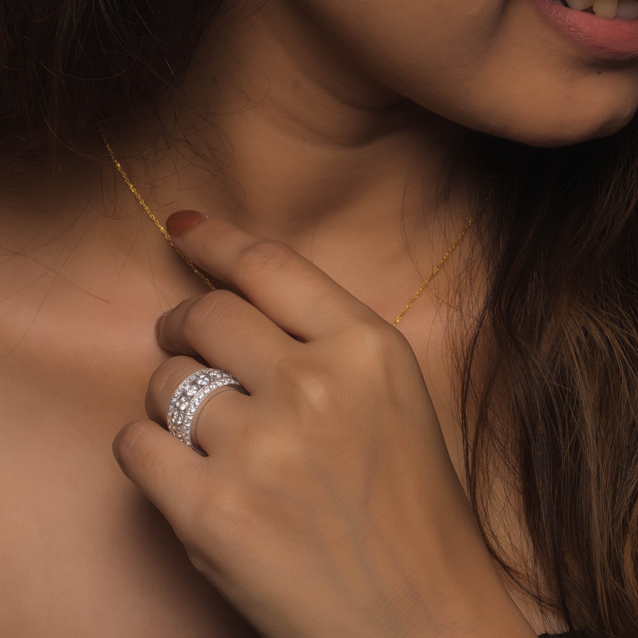 lab grown diamond jewellery band for women