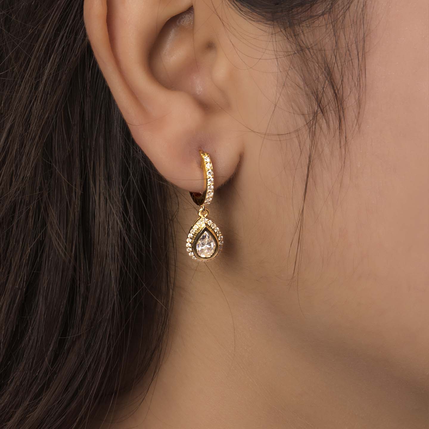 Silver Dangling Hoop Earrings