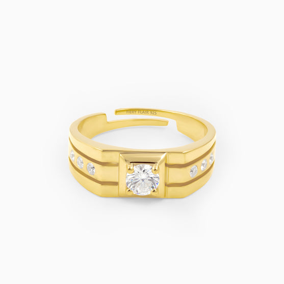 Men's Solitary Silver Ring
