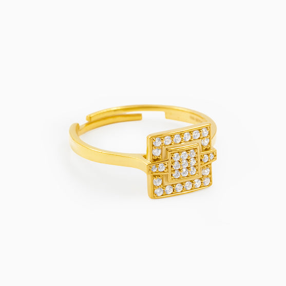 Square Shaped Silver Ring