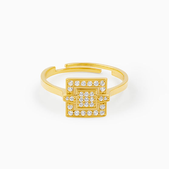 Square Shaped Silver Ring