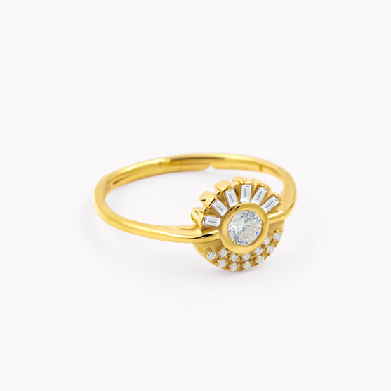Solitaire Silver Ring