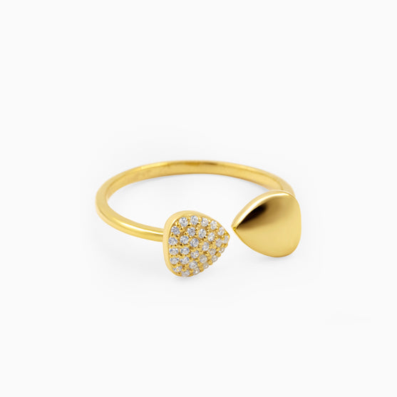 Dual Heart Silver Ring
