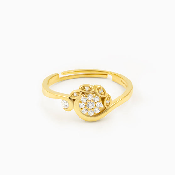 Flower Style Silver Ring