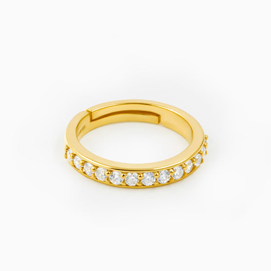 Half Eternity Silver Ring