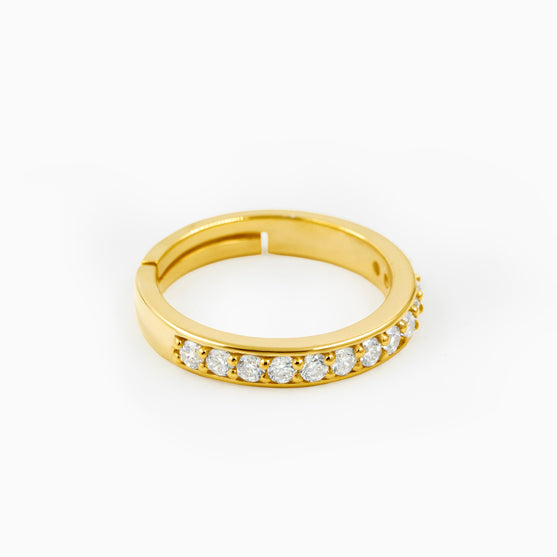 Half Eternity Silver Ring