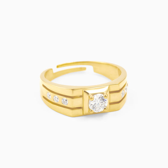 Men's Solitary Silver Ring