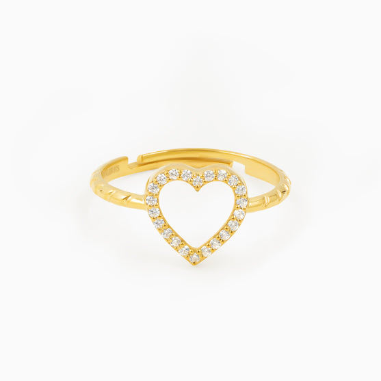 Stylish Heart Silver Ring