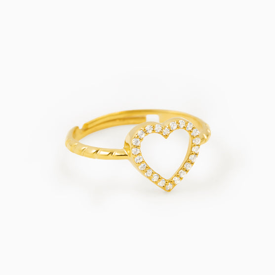 Stylish Heart Silver Ring