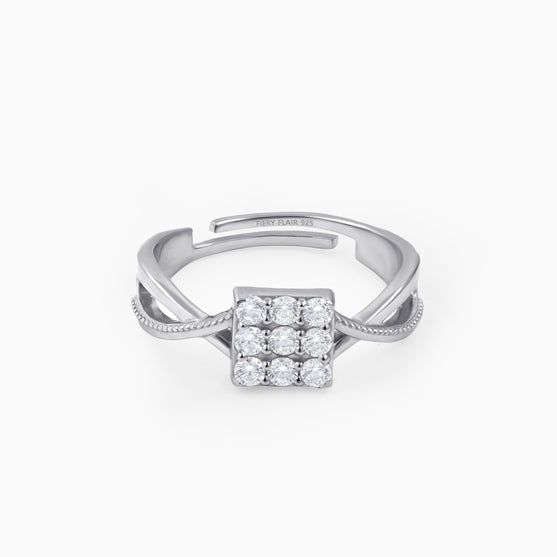 Square Sterling Silver Ring