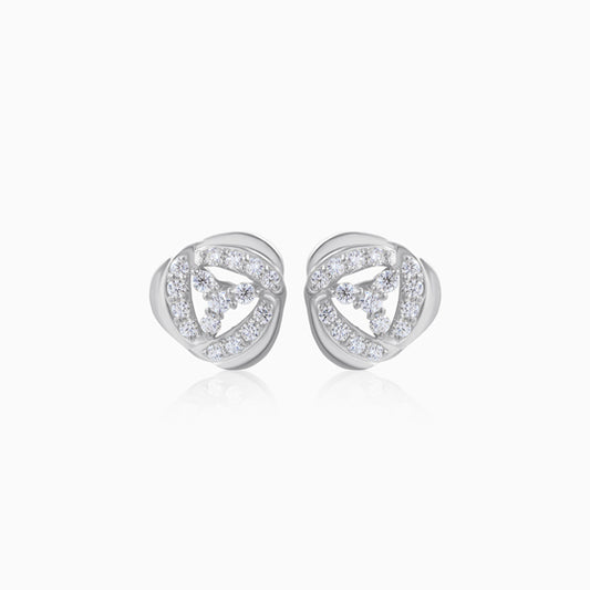 Trinity Silver Stud Earring