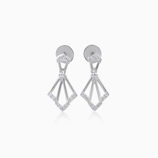 Exquisite Dangle Drops Silver Earrings