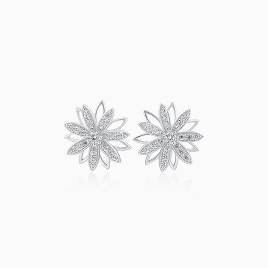 Floral Design 925 Silver Stud Earring