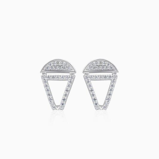 Triangular Essence Silver Stud Earring