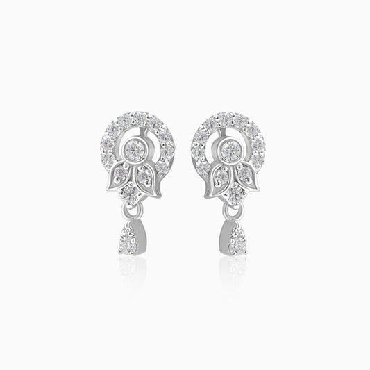 Silver Luminescent Stud Earring
