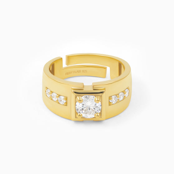 Modern Silver Men's Ring