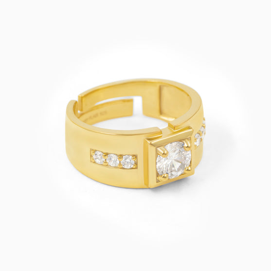 Modern Silver Men's Ring
