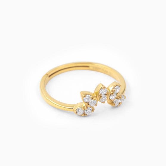 Sparkling crown silver ring