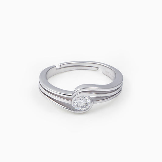Solitaire Silver Ring
