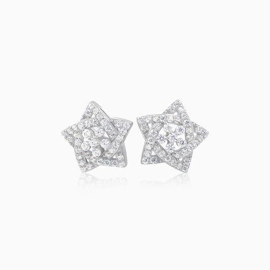 Elegaic Star Silver Stud Earring