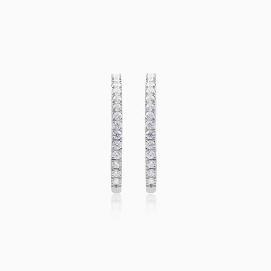 Sleek Silver Hoop Earrings