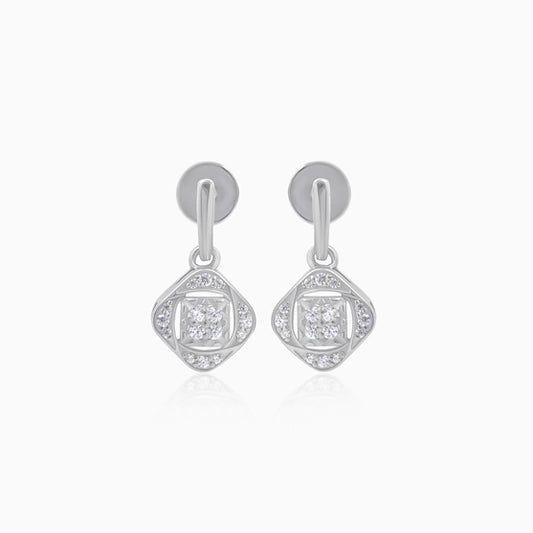 Silver Silhouette Drop Earring