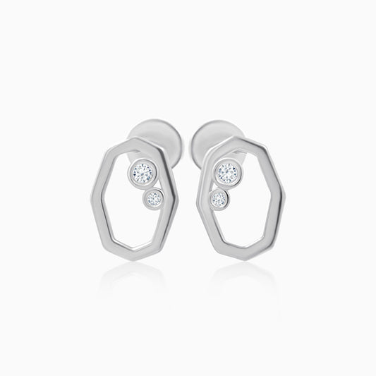 Stylish Small Silver Earrings
