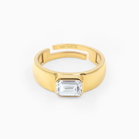 Adjustable Men's Silver Ring