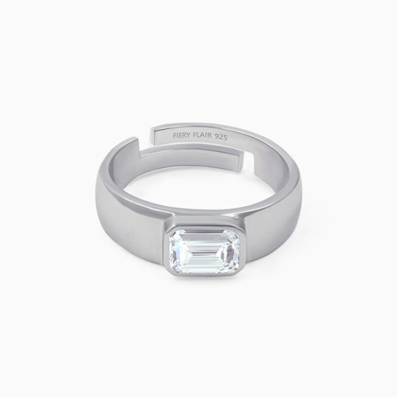 Adjustable Men's Silver Ring
