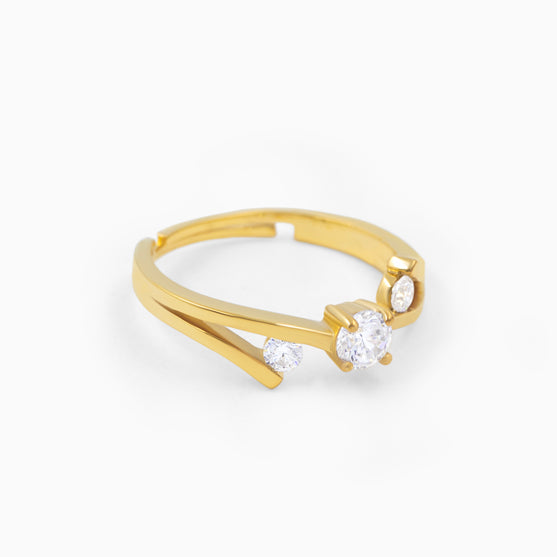 Three Stone Sterling Silver Ring
