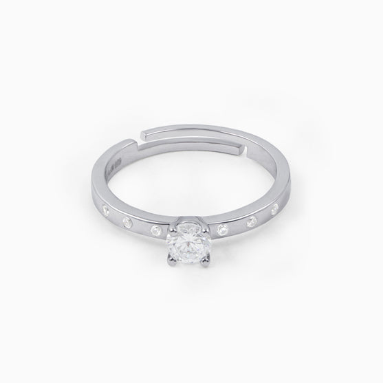 Sterling Silver Solitaire Ring