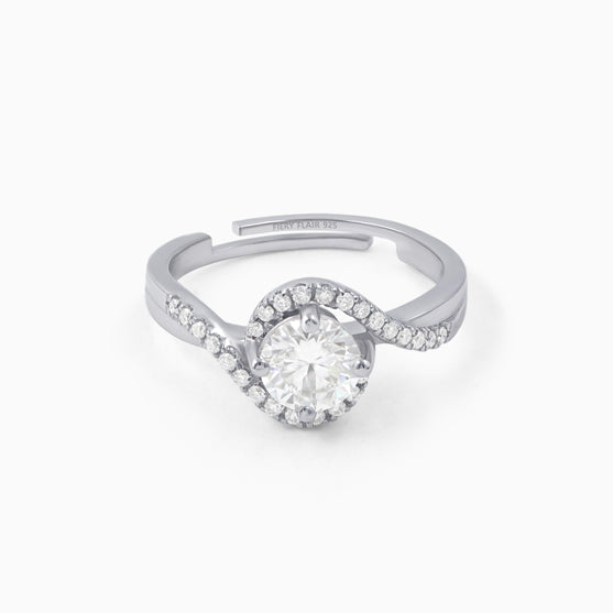 Solitaire Silver Designer Ring