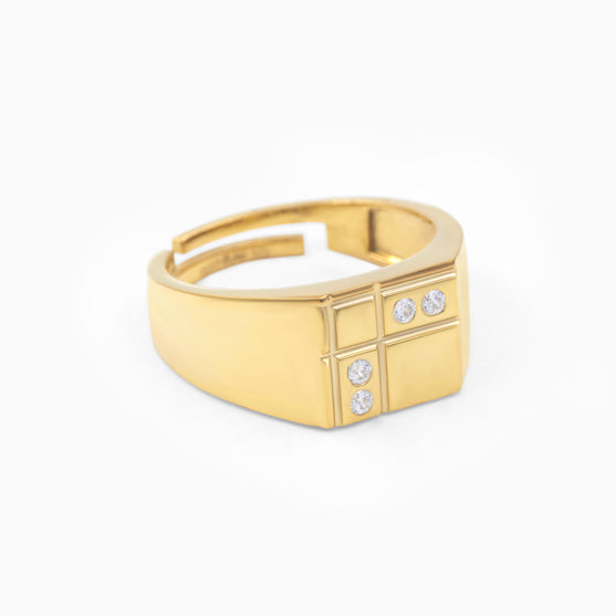 Modern Silver Men's Ring