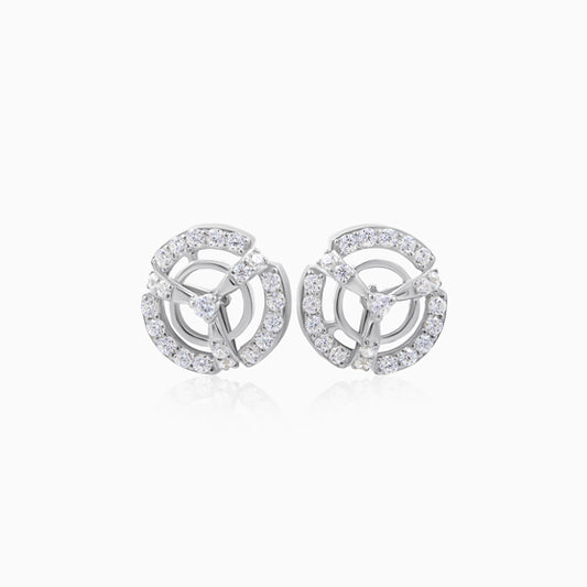 Luminous Harmony Silver Stud Earring