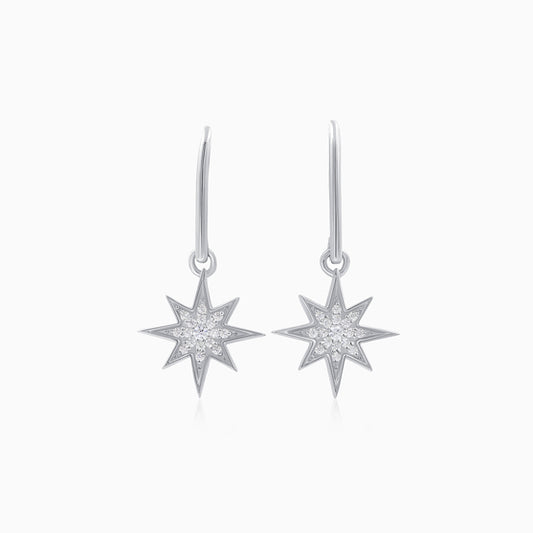 Silver Starshine Drop Earring