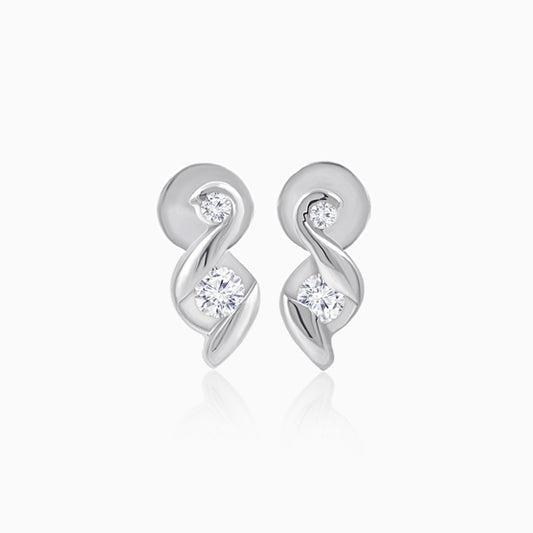 Dazzling Silver Stud Earrings
