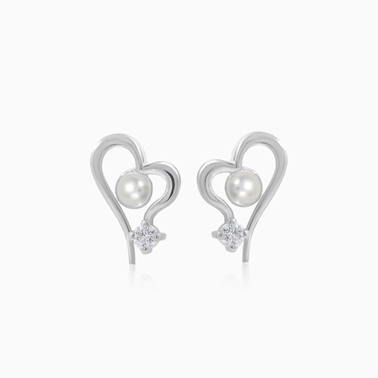 Optimistic 925 Silver Heart Stud Earring