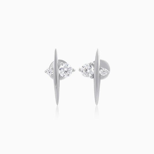 Lustrous Sterling Silver Stud Earrings