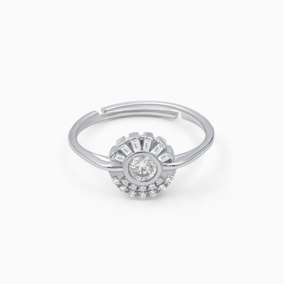 Solitaire Silver Ring