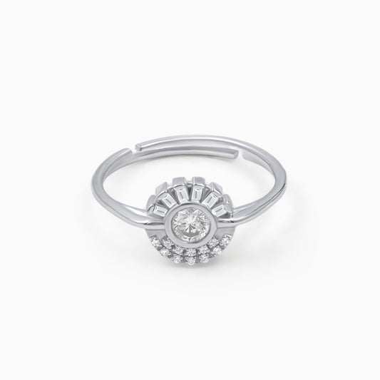 Solitaire Silver Ring