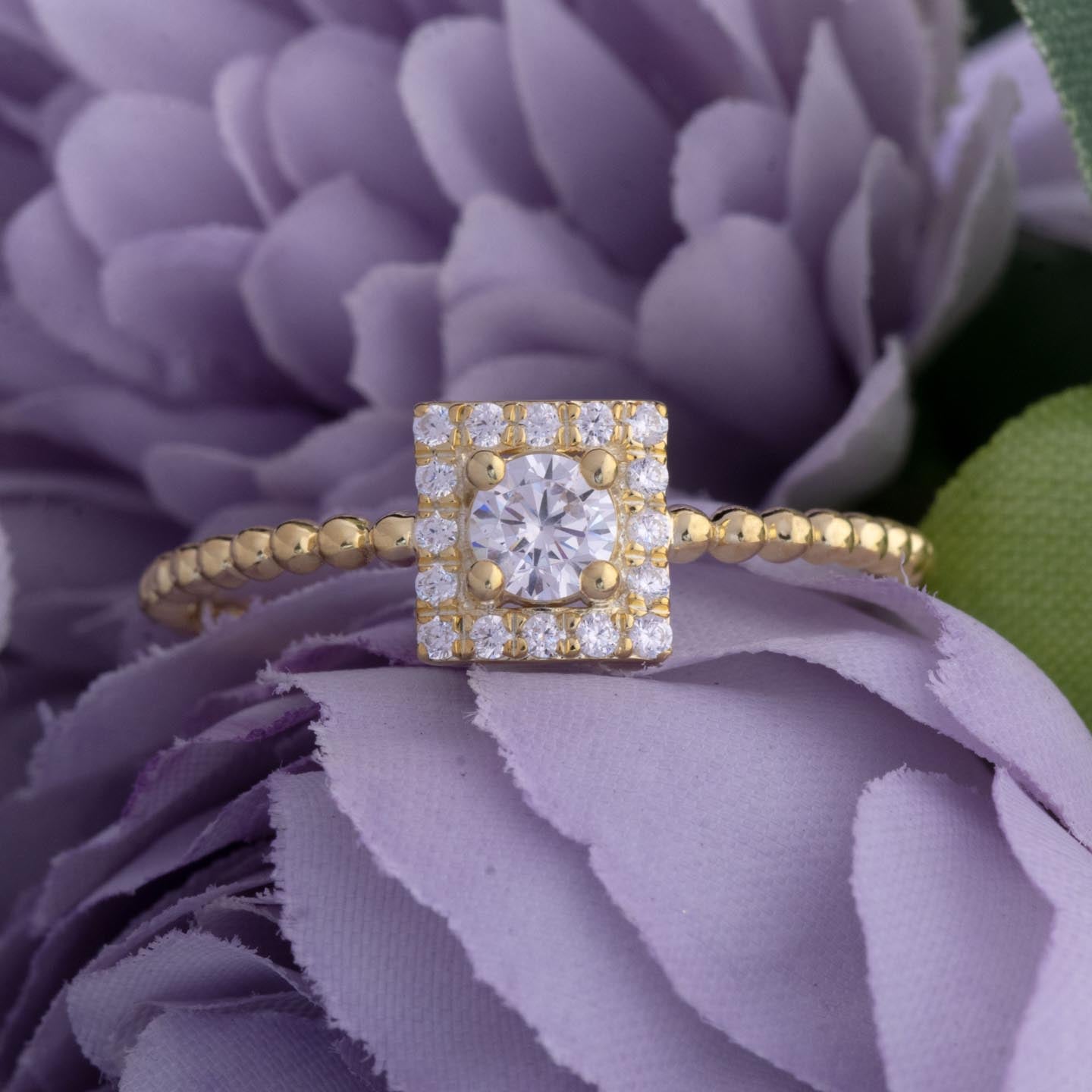 Solitaire Silver Ring