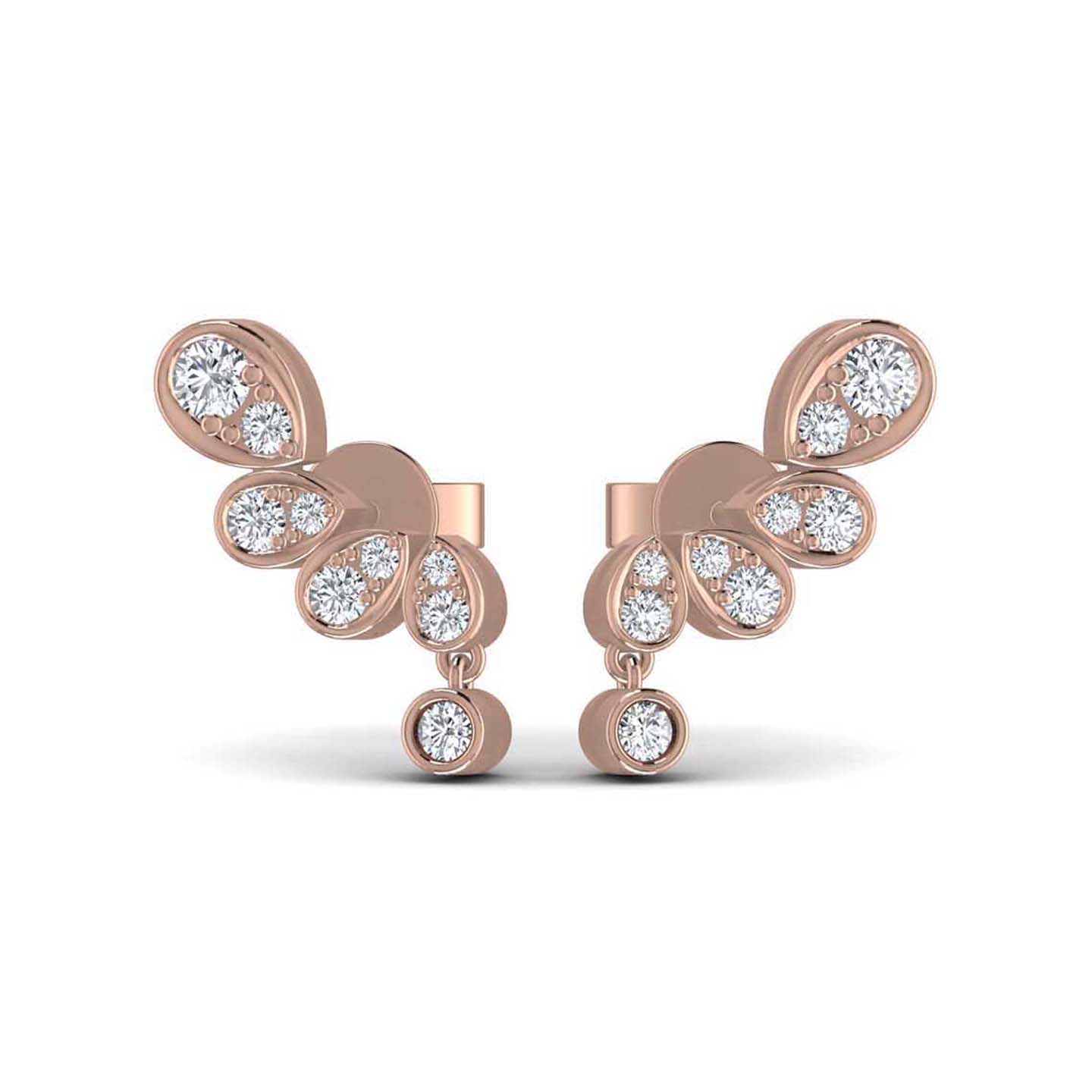 Diamond Gold Stud Earring