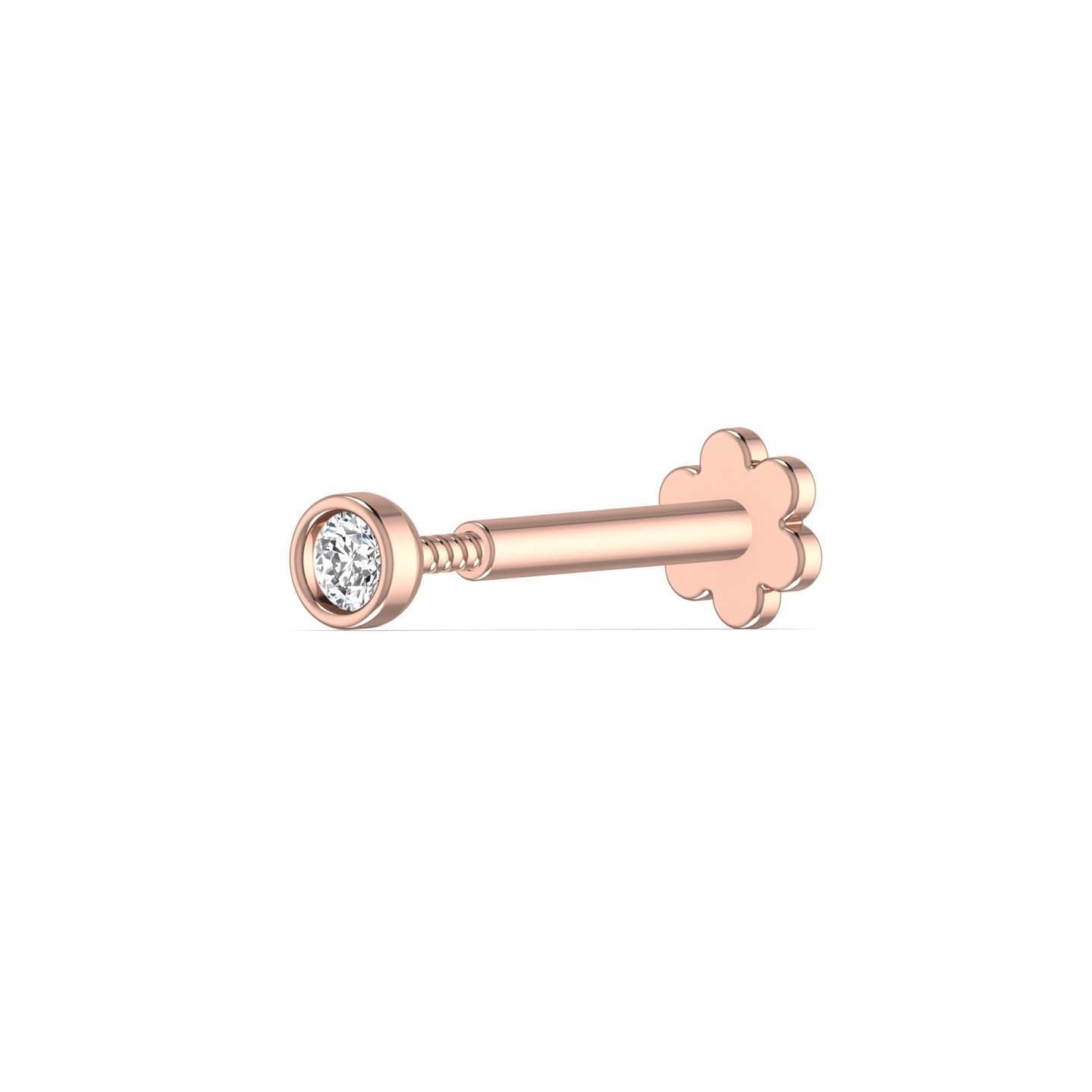Single Diamond Nose Pin