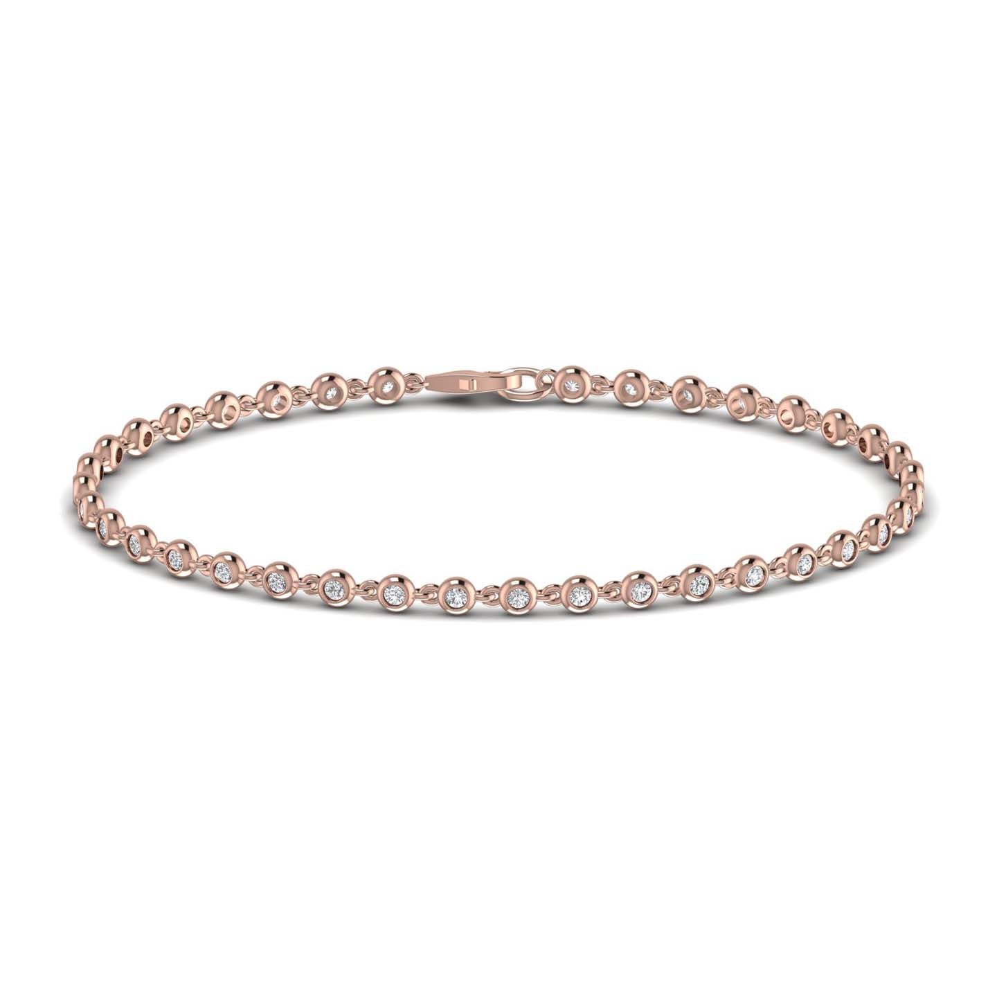 Round Diamond Gold Bracelet