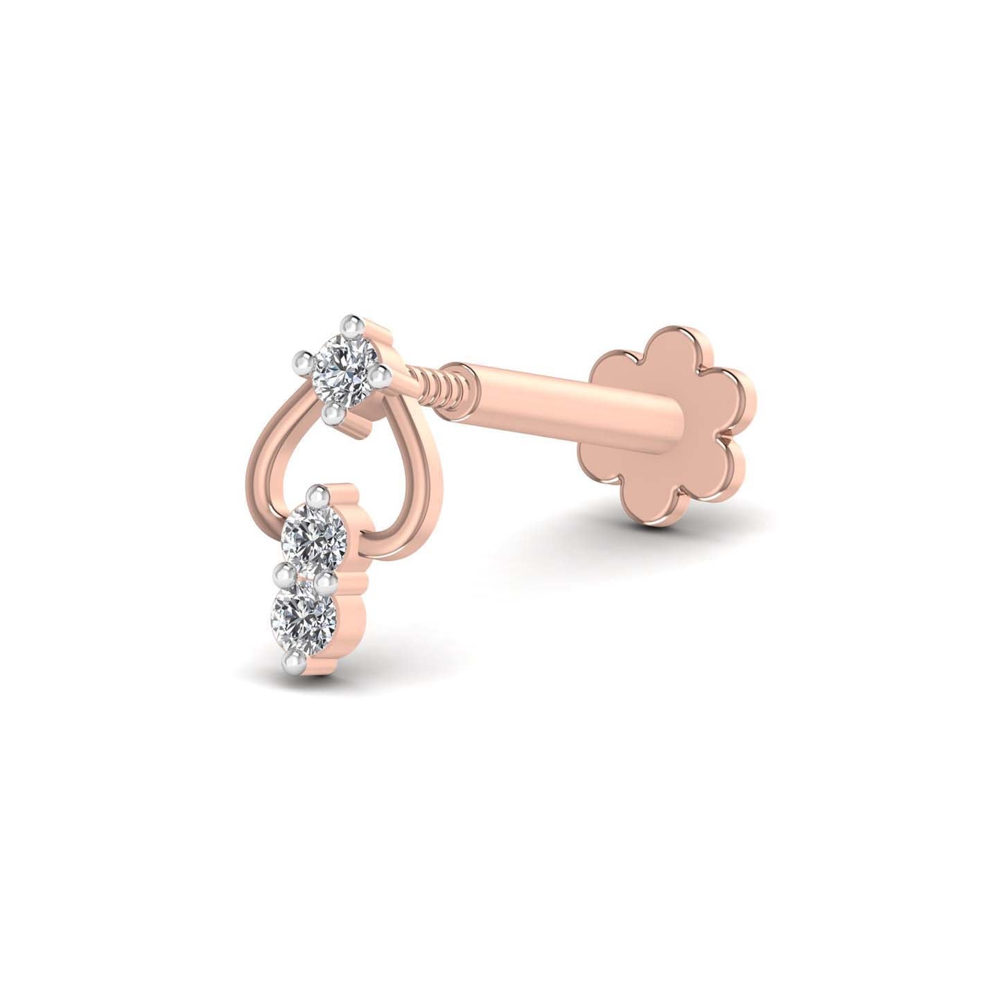 Diamond Drop Nose Pin