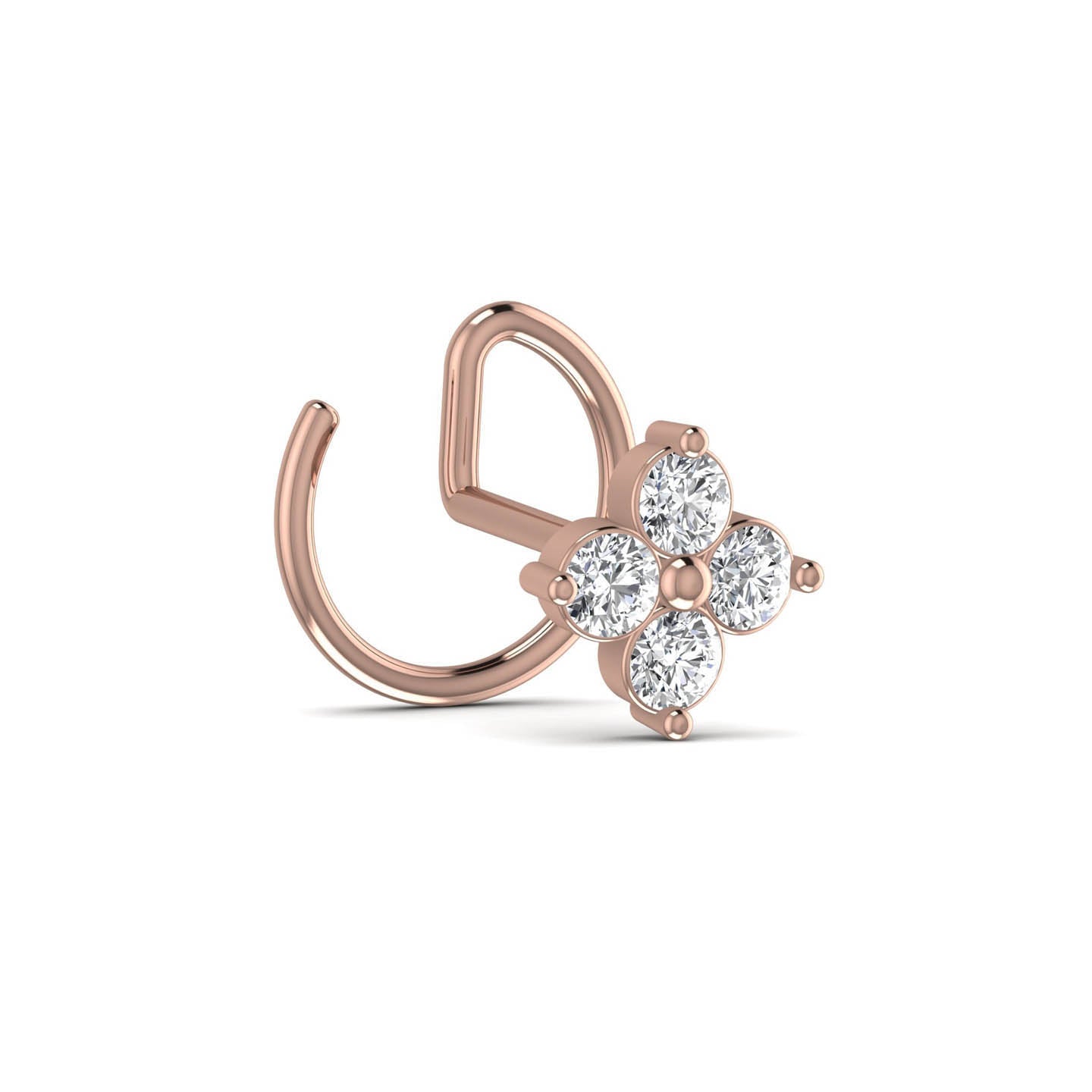 lab diamond nose pin