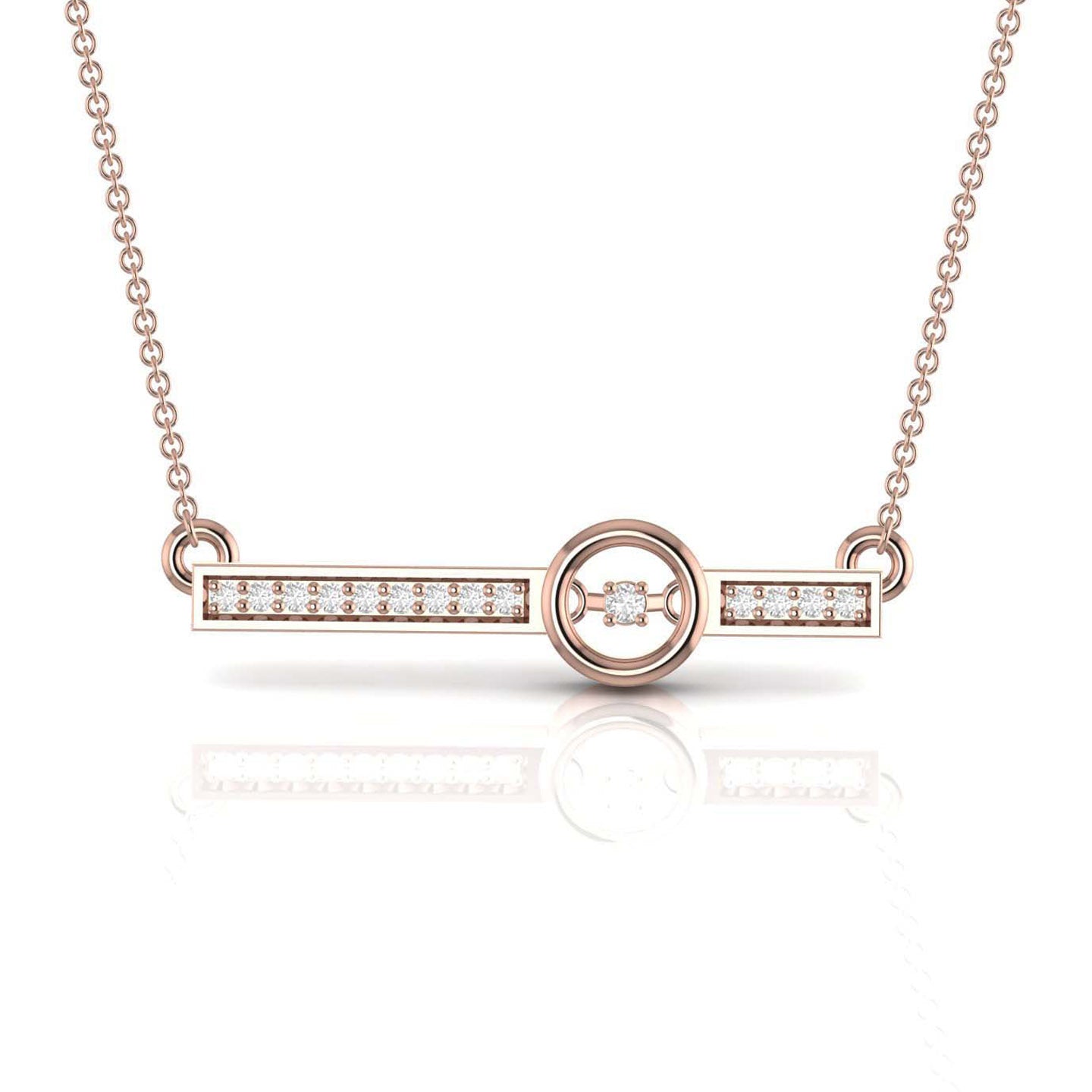 Silver Bar Pendant Necklace